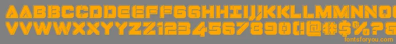 Dominojackbevel Font – Orange Fonts on Gray Background