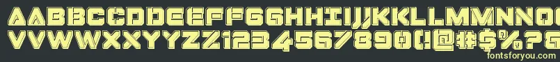 Dominojackbevel Font – Yellow Fonts on Black Background