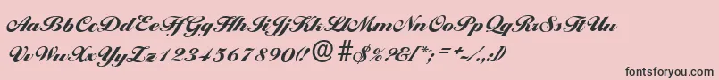 BallantinesserialBlackRegular Font – Black Fonts on Pink Background