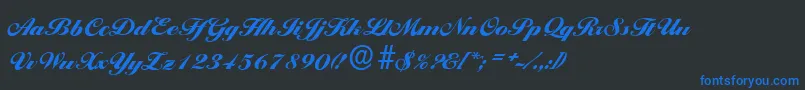 BallantinesserialBlackRegular Font – Blue Fonts on Black Background