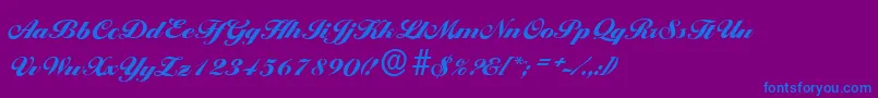 BallantinesserialBlackRegular Font – Blue Fonts on Purple Background