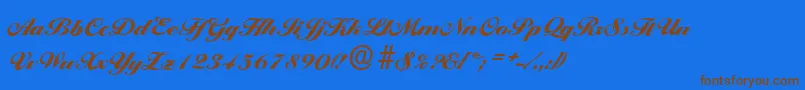 BallantinesserialBlackRegular Font – Brown Fonts on Blue Background