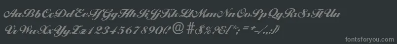 BallantinesserialBlackRegular Font – Gray Fonts on Black Background
