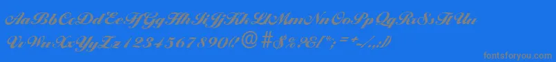 BallantinesserialBlackRegular-Schriftart – Graue Schriften auf blauem Hintergrund
