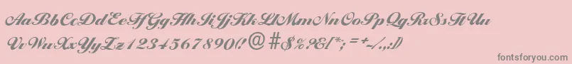 BallantinesserialBlackRegular Font – Gray Fonts on Pink Background