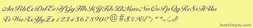 Weitere Informationen zur BallantinesserialBlackRegular-Schriftart BallantinesserialBlackRegular-Schriftart – Graue Schriften auf gelbem Hintergrund