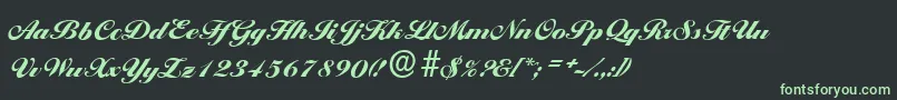 BallantinesserialBlackRegular Font – Green Fonts on Black Background