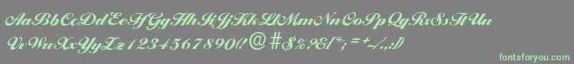 BallantinesserialBlackRegular Font – Green Fonts on Gray Background