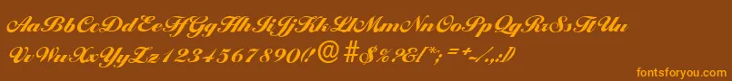 BallantinesserialBlackRegular Font – Orange Fonts on Brown Background