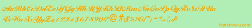 BallantinesserialBlackRegular Font – Orange Fonts on Green Background