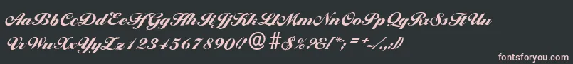BallantinesserialBlackRegular Font – Pink Fonts on Black Background