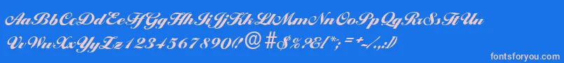 BallantinesserialBlackRegular-Schriftart – Rosa Schriften auf blauem Hintergrund