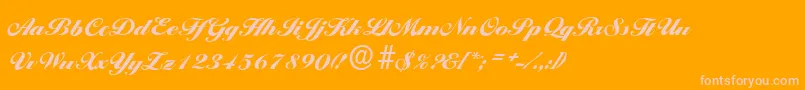 BallantinesserialBlackRegular Font – Pink Fonts on Orange Background