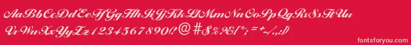 BallantinesserialBlackRegular Font – Pink Fonts on Red Background