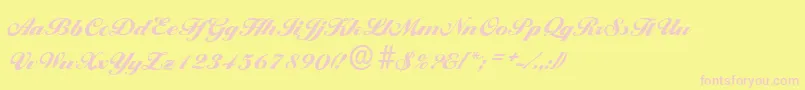 BallantinesserialBlackRegular Font – Pink Fonts on Yellow Background