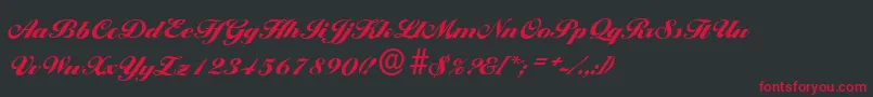BallantinesserialBlackRegular Font – Red Fonts on Black Background