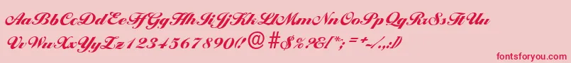 BallantinesserialBlackRegular Font – Red Fonts on Pink Background