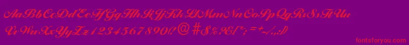 BallantinesserialBlackRegular Font – Red Fonts on Purple Background