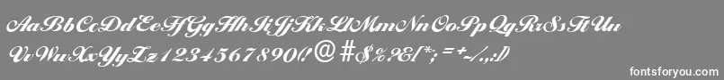 BallantinesserialBlackRegular Font – White Fonts on Gray Background
