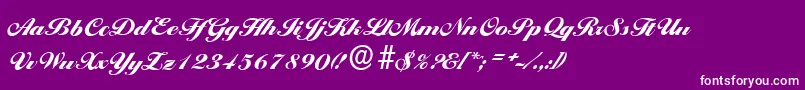 BallantinesserialBlackRegular Font – White Fonts on Purple Background