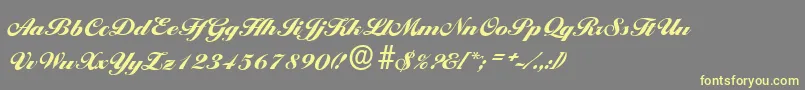 BallantinesserialBlackRegular Font – Yellow Fonts on Gray Background