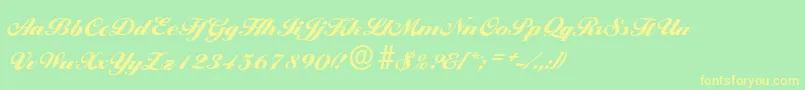 BallantinesserialBlackRegular Font – Yellow Fonts on Green Background