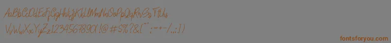 fuente LinoleoScript – Fuentes Marrones Sobre Fondo Gris