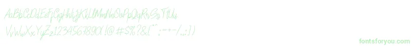 fuente LinoleoScript – Fuentes Verdes Sobre Fondo Blanco