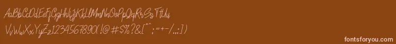 Шрифт LinoleoScript – розовые шрифты на коричневом фоне