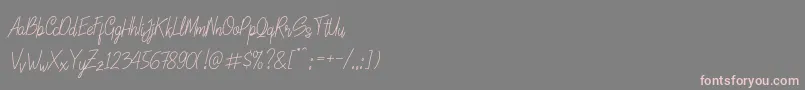 fuente LinoleoScript – Fuentes Rosadas Sobre Fondo Gris