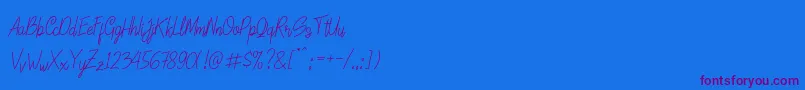 Шрифт LinoleoScript – фиолетовые шрифты на синем фоне
