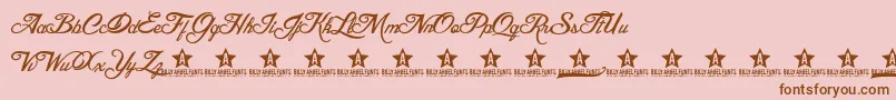 Blesd Font – Brown Fonts on Pink Background