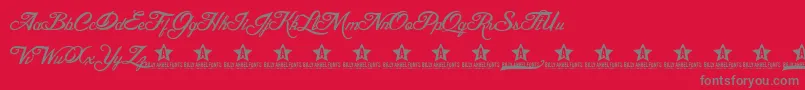 Blesd Font – Gray Fonts on Red Background