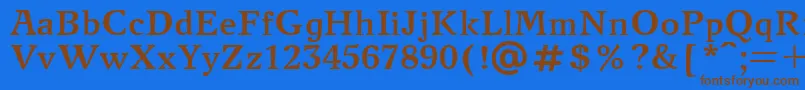 NewjournalcttBold Font – Brown Fonts on Blue Background