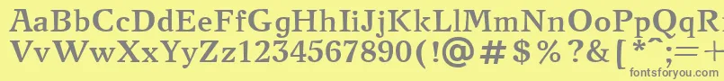 NewjournalcttBold Font – Gray Fonts on Yellow Background