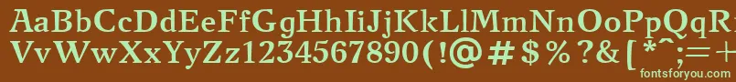 NewjournalcttBold Font – Green Fonts on Brown Background