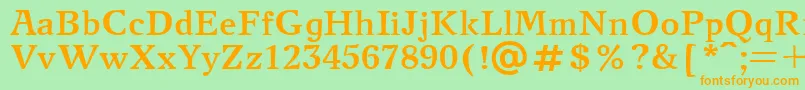 NewjournalcttBold Font – Orange Fonts on Green Background