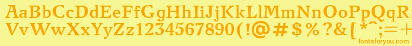 NewjournalcttBold Font – Orange Fonts on Yellow Background