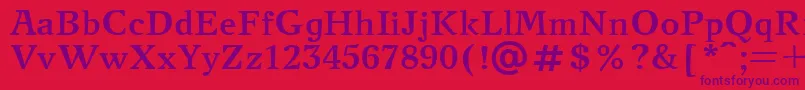 NewjournalcttBold Font – Purple Fonts on Red Background