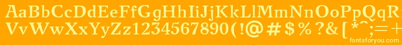 NewjournalcttBold Font – Yellow Fonts on Orange Background