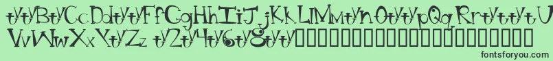BtBongBlastedAliensTrialTrialVersion-Schriftart – Schwarze Schriften auf grünem Hintergrund