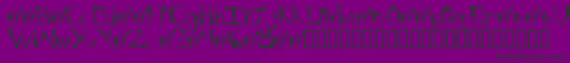 BtBongBlastedAliensTrialTrialVersion-Schriftart – Schwarze Schriften auf violettem Hintergrund