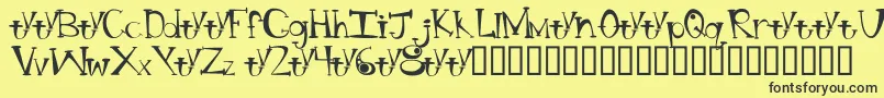 BtBongBlastedAliensTrialTrialVersion Font – Black Fonts on Yellow Background