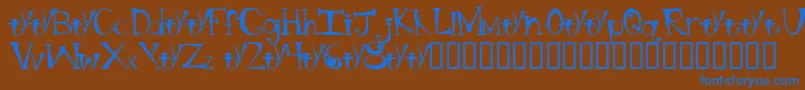 BtBongBlastedAliensTrialTrialVersion Font – Blue Fonts on Brown Background