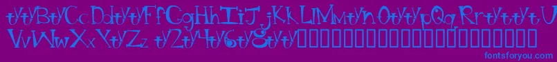 BtBongBlastedAliensTrialTrialVersion Font – Blue Fonts on Purple Background