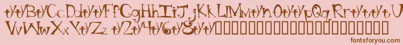 BtBongBlastedAliensTrialTrialVersion Font – Brown Fonts on Pink Background