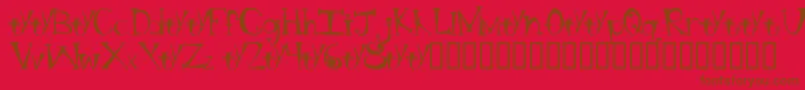 Police BtBongBlastedAliensTrialTrialVersion – polices brunes sur fond rouge