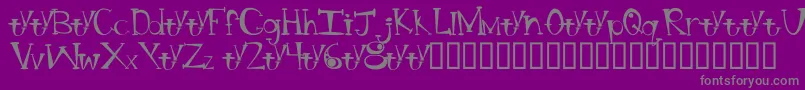 BtBongBlastedAliensTrialTrialVersion Font – Gray Fonts on Purple Background