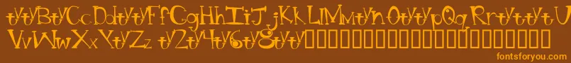 BtBongBlastedAliensTrialTrialVersion Font – Orange Fonts on Brown Background