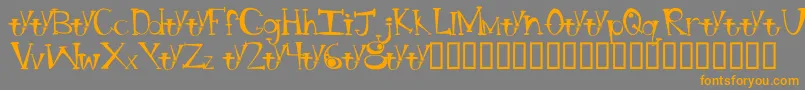 BtBongBlastedAliensTrialTrialVersion Font – Orange Fonts on Gray Background